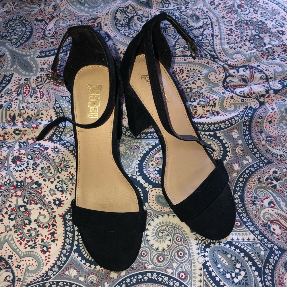 3 inch Black block heels